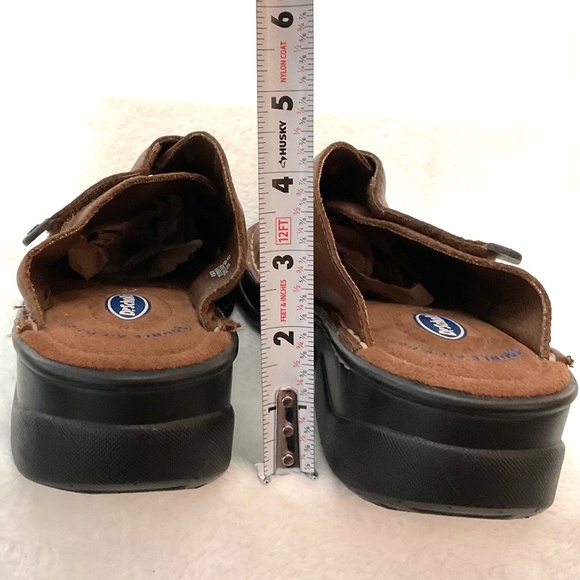 Dr Scholl's Megan Double Air Pillow Slip On Comfort Mule  Clog Leather Size 8 - Picture 14 of 15